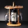 Bamboo Wine Glass Rack - Hanging Shelf Organizer For Home Bar Restaurant