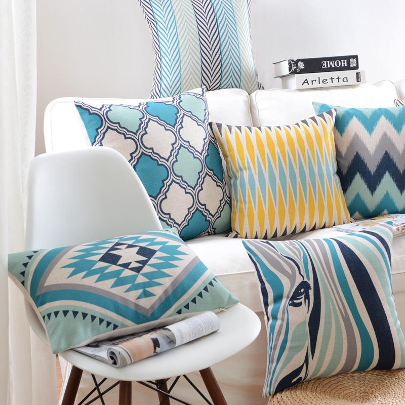 New Nordic Pillow Cover Cushion Cover Linen Cushion Sofa Pillow Cover Car Backrest Pillowcase Sofa Pillow