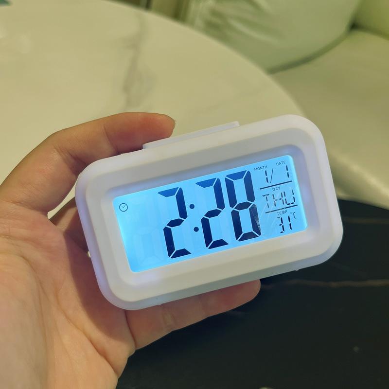 Mini Digital Alarm Clock LED Backlight Snooze Timer Multifunction Desktop Clock For Kids Students Kitchen Time Management Tool