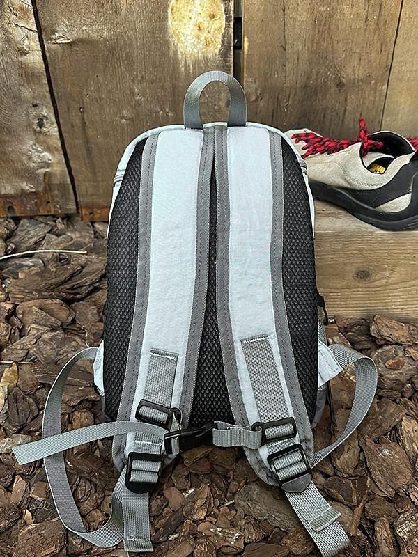 Mountain Range Nylon Drawstring Backpack For Casual Travel And Hiking