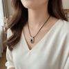 Long Length Charm Necklace Leather Rope Sweater Chain Fashion Pendant Necklace