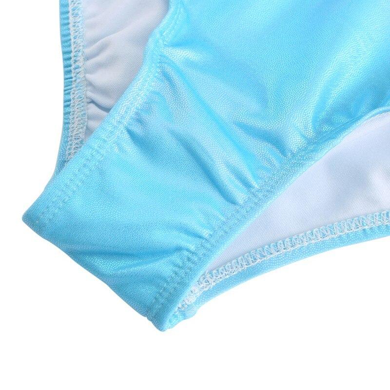 Children Girls Diamante Long Sleeve Ballet Practice Dance Wear Gymnastics Bright Color Body Suits