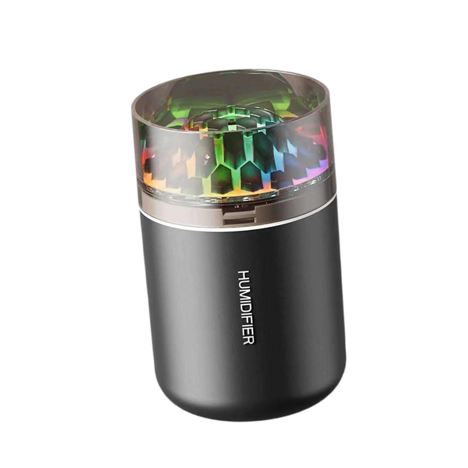 Mini Air Humidifier USB Low Noise Desktop Humidifier with 7 Color Atmosphere Light for Study Room Household Hotel Bedroom Office