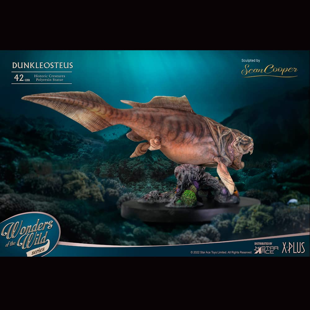 Star Ace Toys Wonders of the Wild Dunkleosteus Polyresin Statue, Approximately 420mm In Length, Pre-painted, Complete Figure, 42cm