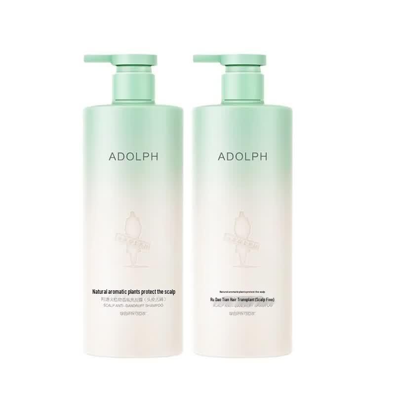 Adolph Ginseng Natural Shampoo Twin Pack (Oil Control & Refreshing)