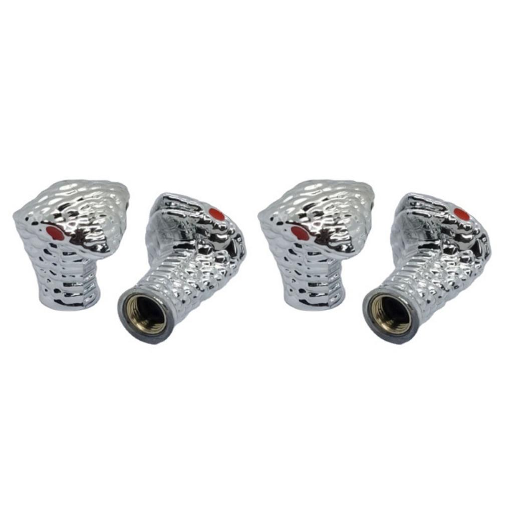 4pcs Tire Valves Stem Cover Snake Head Shape Tire Valves S Dustproof Air Valves Lids Air Protections for Truck Wheel