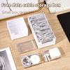 The Transparent Plastic Data Cable Storage Box Household Cable MobilePhone Charger Charging Cable Finishing Box Divided Grid Box