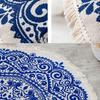 Morocco Round Rug Boho Tassel Cotton Fabric Carpet Mat Door Blanket Living Room Home Office Decoration top sale