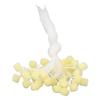 50pcs Hearing Aid Ear Barrier Soft Sponge Ear Plug Hearing Aids Accessories with CordS Yellow