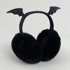 Gothic Foldable Plush Earmuffs Devil Horn Thermal Earmuffs Faux Fur Ear Warmers  Winter Outdoor Use