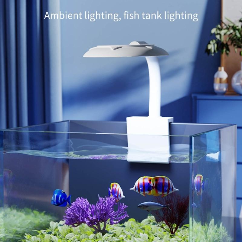 USB Fish Tanks Lighting Clamps Mount Color Changing LED Lamp For Desktop Aquariums