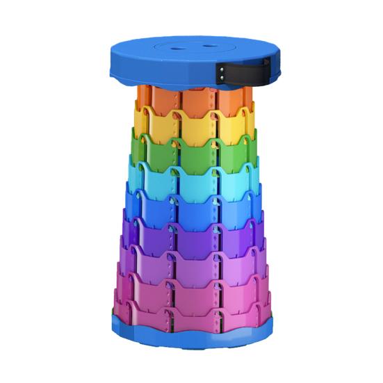 

Выдвижной табурет с ручкой для переноски, портативный, регулируемый по высоте, легкий, прочный, для кемпинга, пикника, рыбалки, складной телескопический стул, сиденье синий