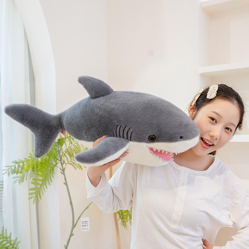 28/55cm Tall Superior Quality Cartoon Marine Ocean Shark Plush Doll Pillow Whale Turtle Seal Shark Animal Stuffed Plush Toy Home Decor