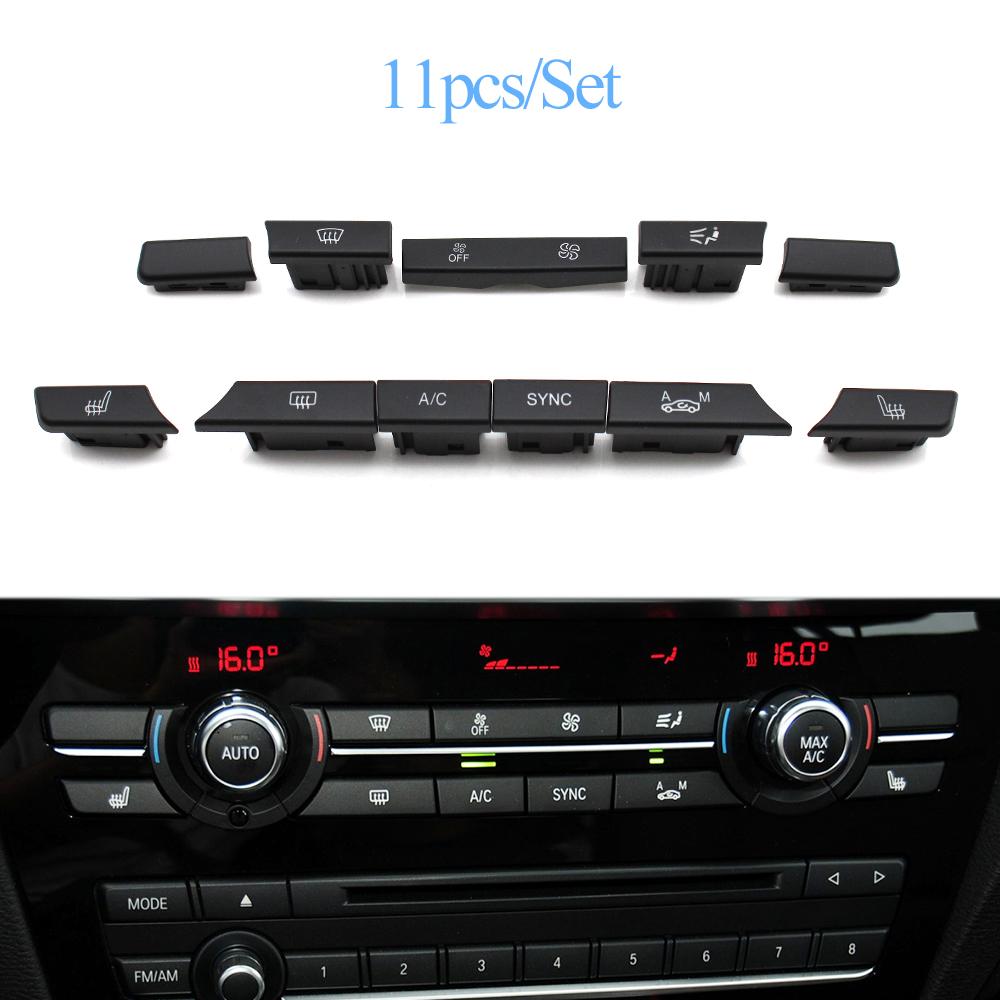 Dashboard Car Air Conditioning AC Button Venlitation Key Cap Repair Kit Replacement For BMW X3 F25 2014-2017 X4 F26 2013-2018