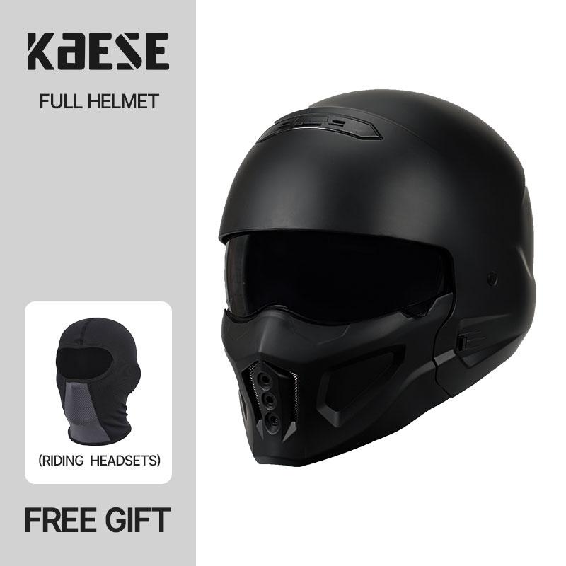Classic Style Matt Black Scorpion Helmet Detachable Multi-purpose Combination Motorcycle Locomotive Capacete De Moto Masculino