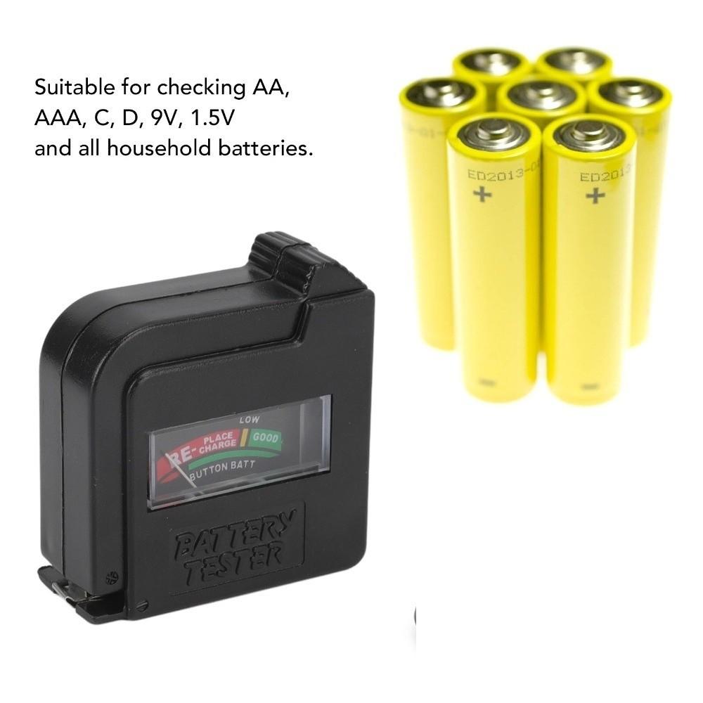 Black Battery Capacity Tester ABS Battery Charge Checker Small Battery Volt Tester