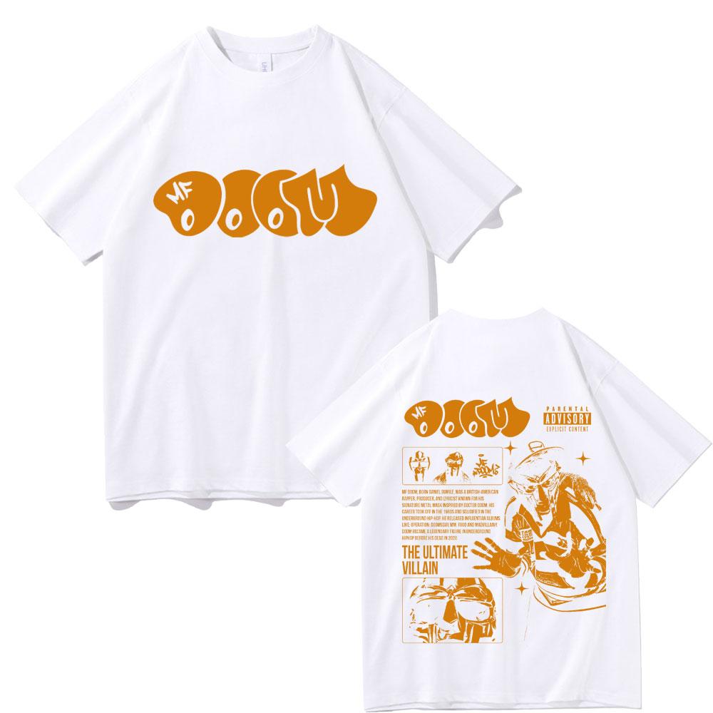 Rapper Madvillain Mf Doom Album Madvillainy The Ultimate Villain T-shirts Men Hip Hop Oversized Tshirt Casual O-collar T Shirts