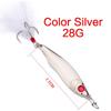 10g/15g/20g/28g Long Cast Metal Fish Rotator Hard Bait Fare with Feather Sequins