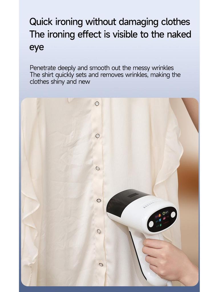 Portable Handheld Garment Steamer with Suction Cup for Home & Travel