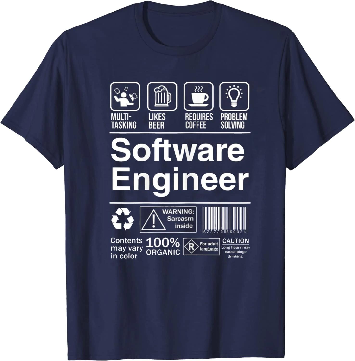 

Software Engineer Funny Description Label TShirt 100 Cotton ONeck Summer Short Sleeve Casual Mens Tshirt Size S3XL 4XL