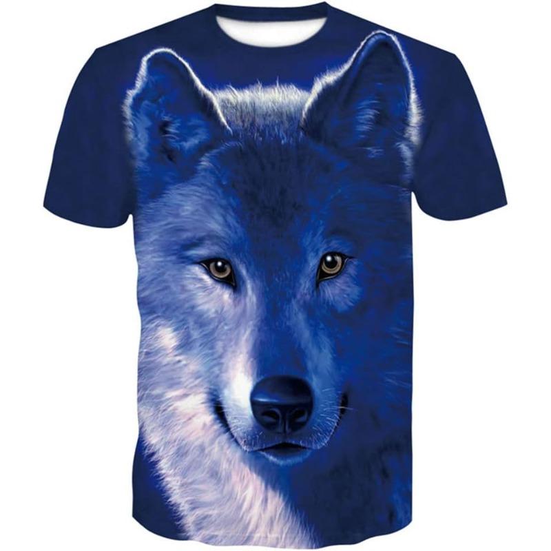 

Мужская футболка с графическим принтом волка 3D The Cool, быстро сохнет и охлаждается 6XL