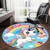 1PC Unicorn Cake Non-Slip Floor Round Carpet, Office, Family, Bedroom, Large Area Rug Indoor Rugs,  Durable Polyester-Z0431