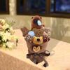 Plush Doll Bouquet Toy, Artificial Flower Bouquet Ornament Stuffed Animal Doll