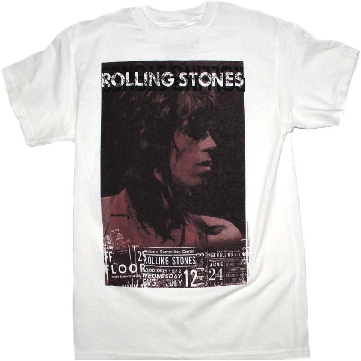 Rolling Stones Men s Keith Vintage Live T-shirt White S