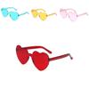 Heart Shaped Rimless Sunglasses Women's Candy Color Glasses