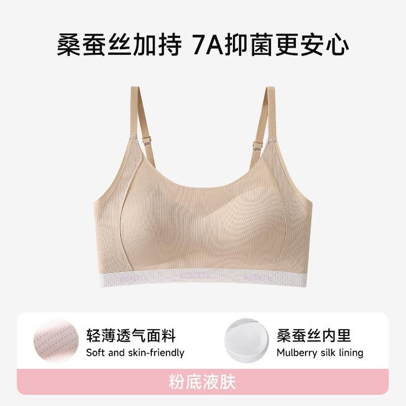 Teenage Girls Wirefree Breathable Developmental Sports Bra For Adolescent Students