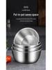 German Stainless Steel Bowl Set for Vegetable Washing, Egg Beating, Dough Kneading, and Cooking - Free Shipping