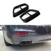 Yubao 2 Pezzi/Set Copri Terminali Doppi Scarico Posteriore in Acciaio Inossidabile Finiture Nero Lucido Per BMW Serie 5 G30 G31 2017-