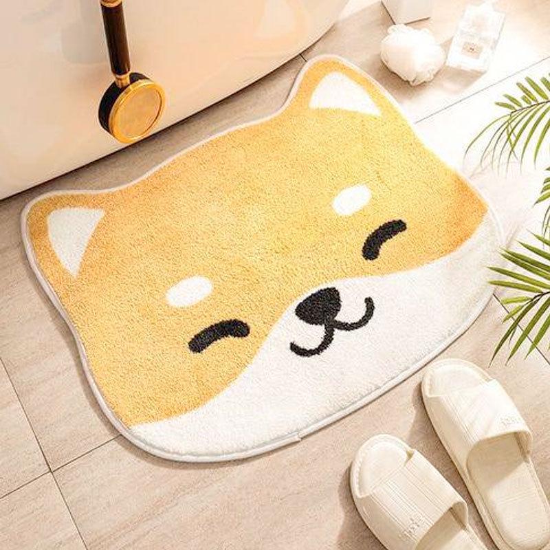 

Cartoon Imitation Cashmere Water-Absorbent Floor Mat for Bathroom, Toilet, Entrance, Cloakroom, Bedroom, and Bedside 40x50 cm