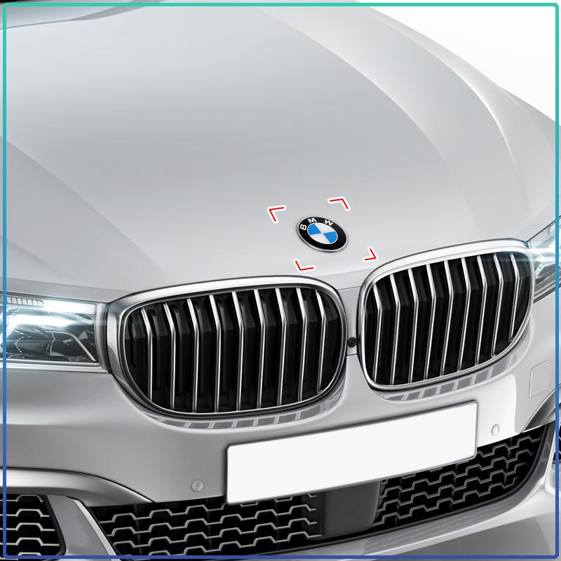 1Pcs Car Emblem Badge Front Rear Trunk Logo Steering Wheel Wheel Hub Cap Sticker For BMW X1 X2 X3 X4 X5 1 2 3 4 5 6 Series F10 F30
