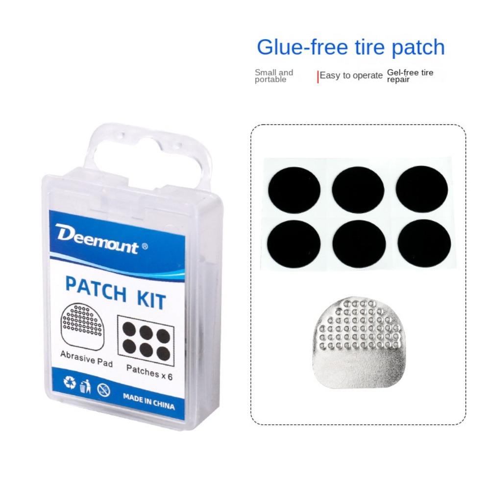 6PCS 25mm Bike Tire Patches Black Tire Patch Kit Portable Bicycle Inner Tire Repair Kit  Bike