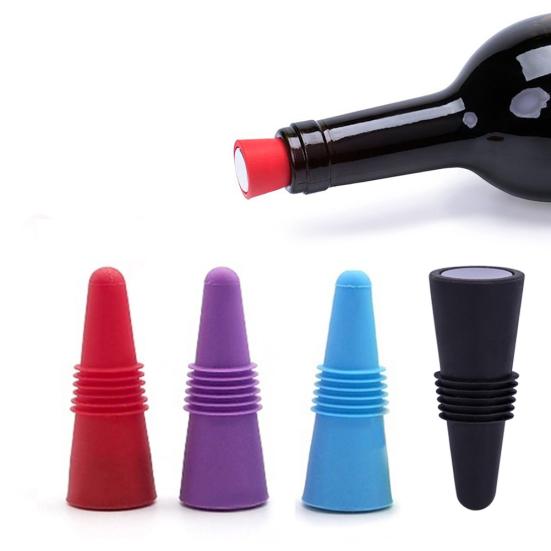 Reusable Silicone Red Wine Champagne Bottle Stopper Cone Lid Sealing Top Cover