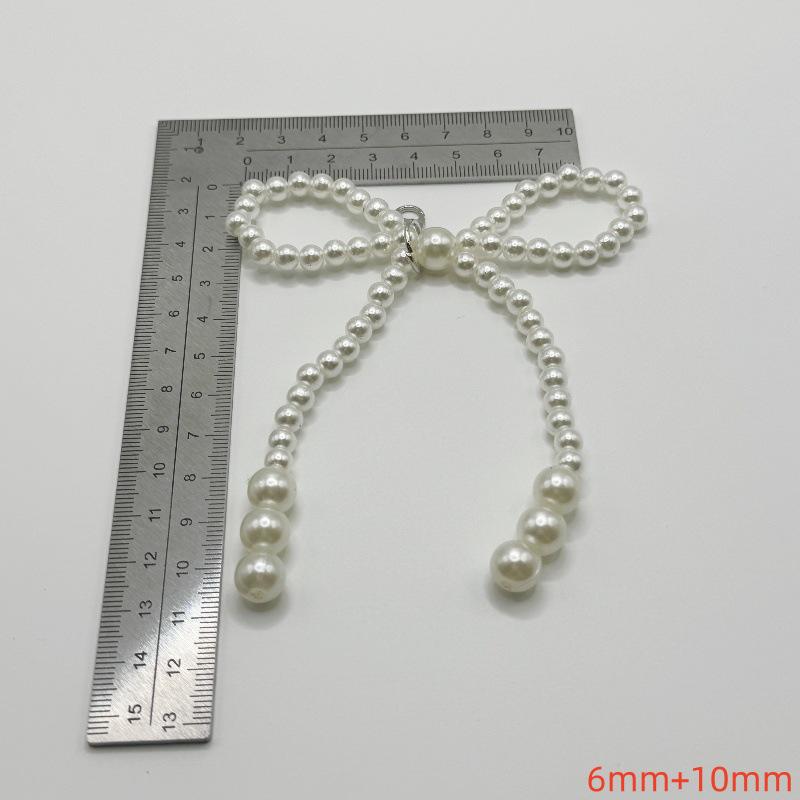 Korean Pearl Bow Shoe Buckle: Versatile Pearl String Shoe Accessory for Sneakers