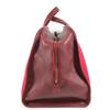 HERMES H punching logo Hood Travel bag Hand Bag Duffle Bag felt / Leather Red