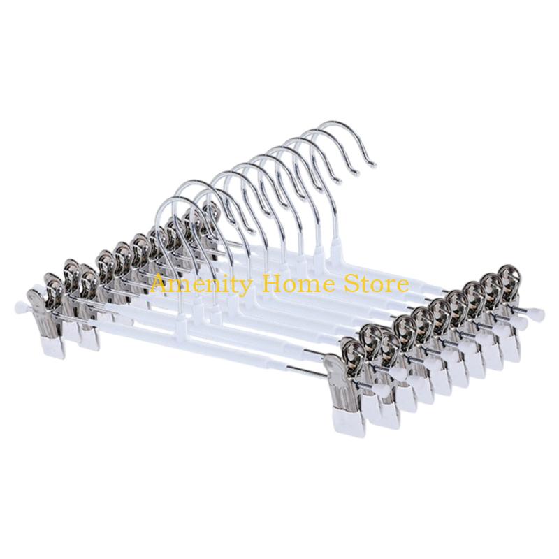 F26C Nonslip Thickened Adjustable Stainless Steel Pants Hangers Multipurpose Clothes Hook For Home Laundry Organization