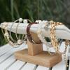 Elegant Sturdy Wood Jewelry Display Stand Accessory for Bracelets and Necklaces With Soft Lint Lining Stylish Designs