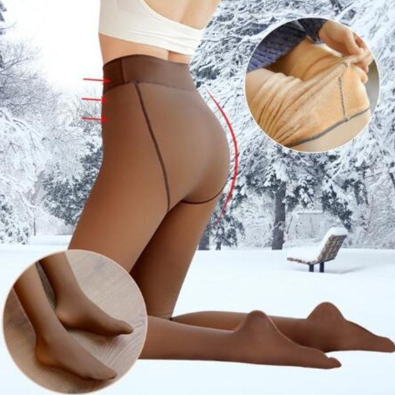 

Зимние теплые леггинсы женские сексуальные тонкие полупрозрачные колготки эластичные леггинсы с высокой талией трусики-носки толстые эластичные термолеггинсы 200g(40-70kg) кофейный