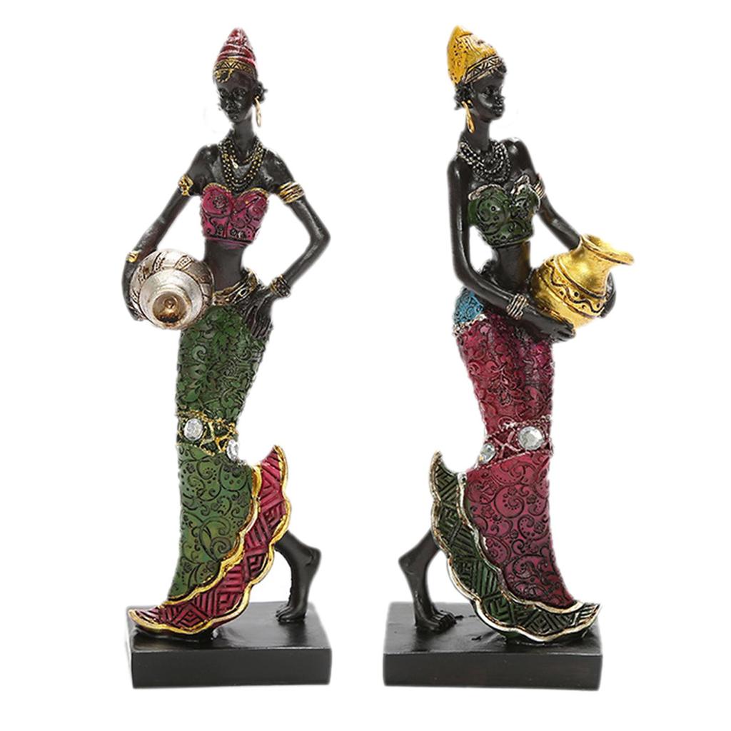 African Figurine Women Figure Art Piece for Bedroom Living Room Office Home