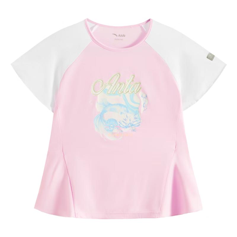 Anta Kids Girls  Breathable Cooling Short Sleeve T-Shirt 100