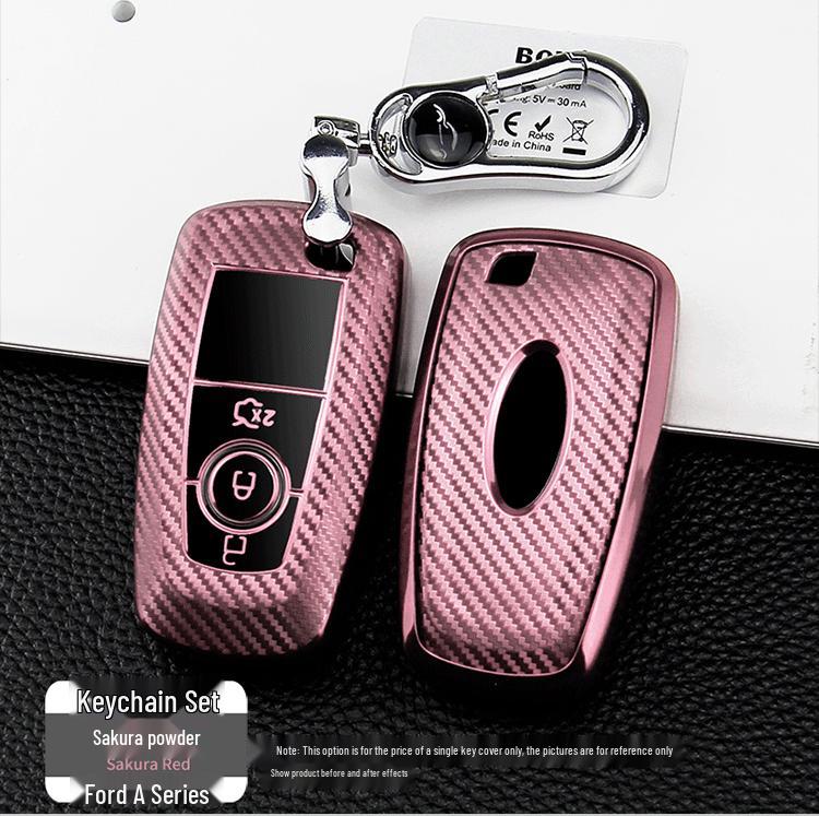 Ford Model A Carbon Fiber Pattern TPU Car Key Protective Case