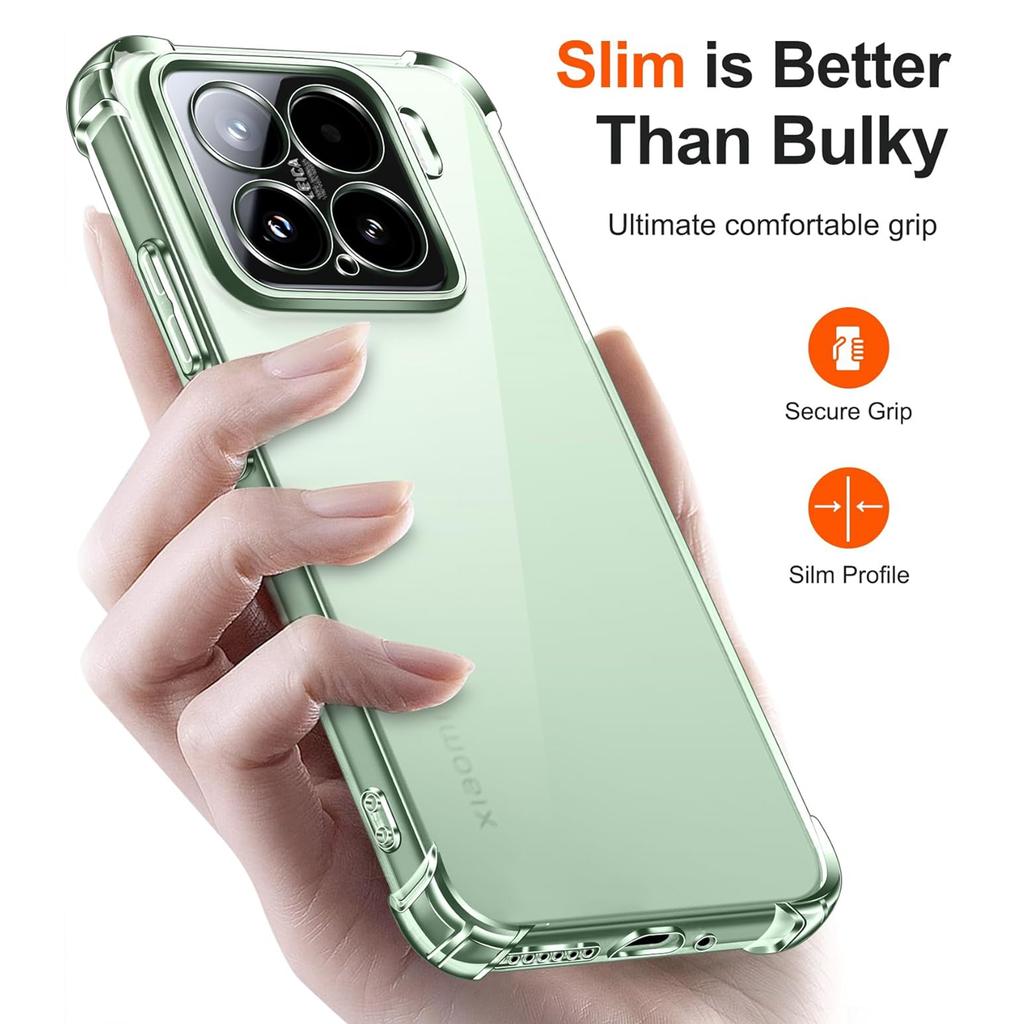 TPU Transparent Case for Xiaomi 15 Mi 15 5G Protective Cover Four Corners Shockproof Bumper Coque Fundas