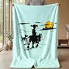 Soft Flannel Blanket Lightweight Cozy Bedroom Living Room CoverLucky Luke