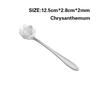 Creative Flower Spoon Stainless Steel Tableware Spoon Dessert Spoon Milk Tea Coffee Spoon