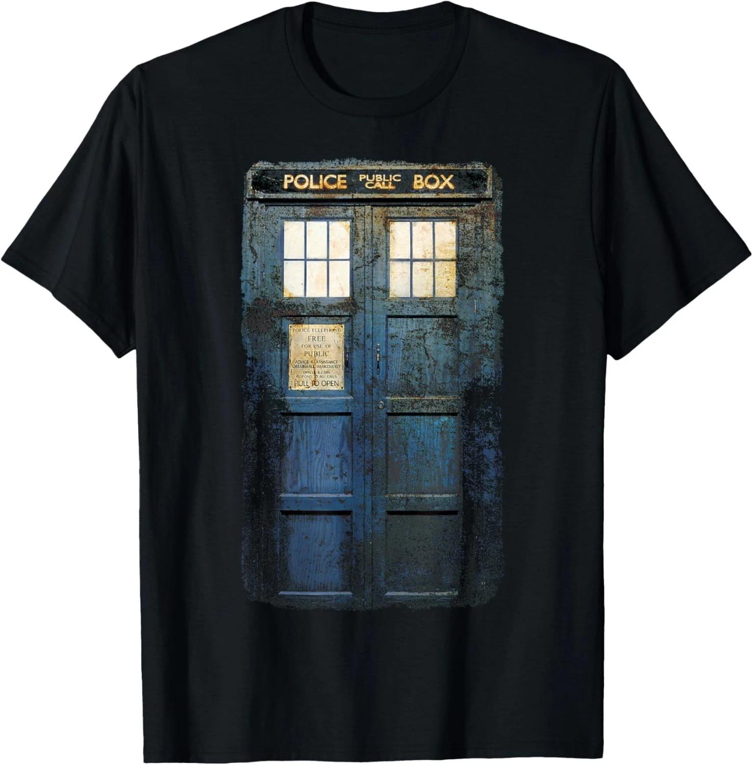 Cosplay Tardis Distressed Time-Traveller Sci-Fan Gift Unisex T-Shirt 2XL