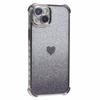 For iPhone 15 Plus Case Heart Pattern Glitter Anti-Drop TPU Phone Cover