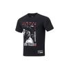 Professional Basketball Series Printed Letter Crew Neck Short Sleeve T-Shirt Men Tops Black ATST355-1
